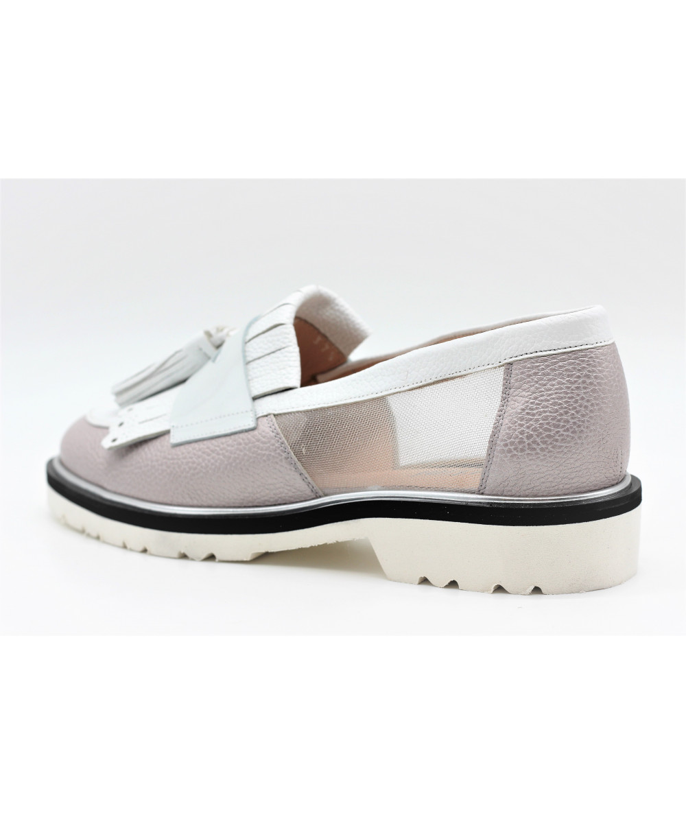 Escarpins PERTINI En Cuir Gris, Taille 36, Talon Moyen - élégants Et Confortables