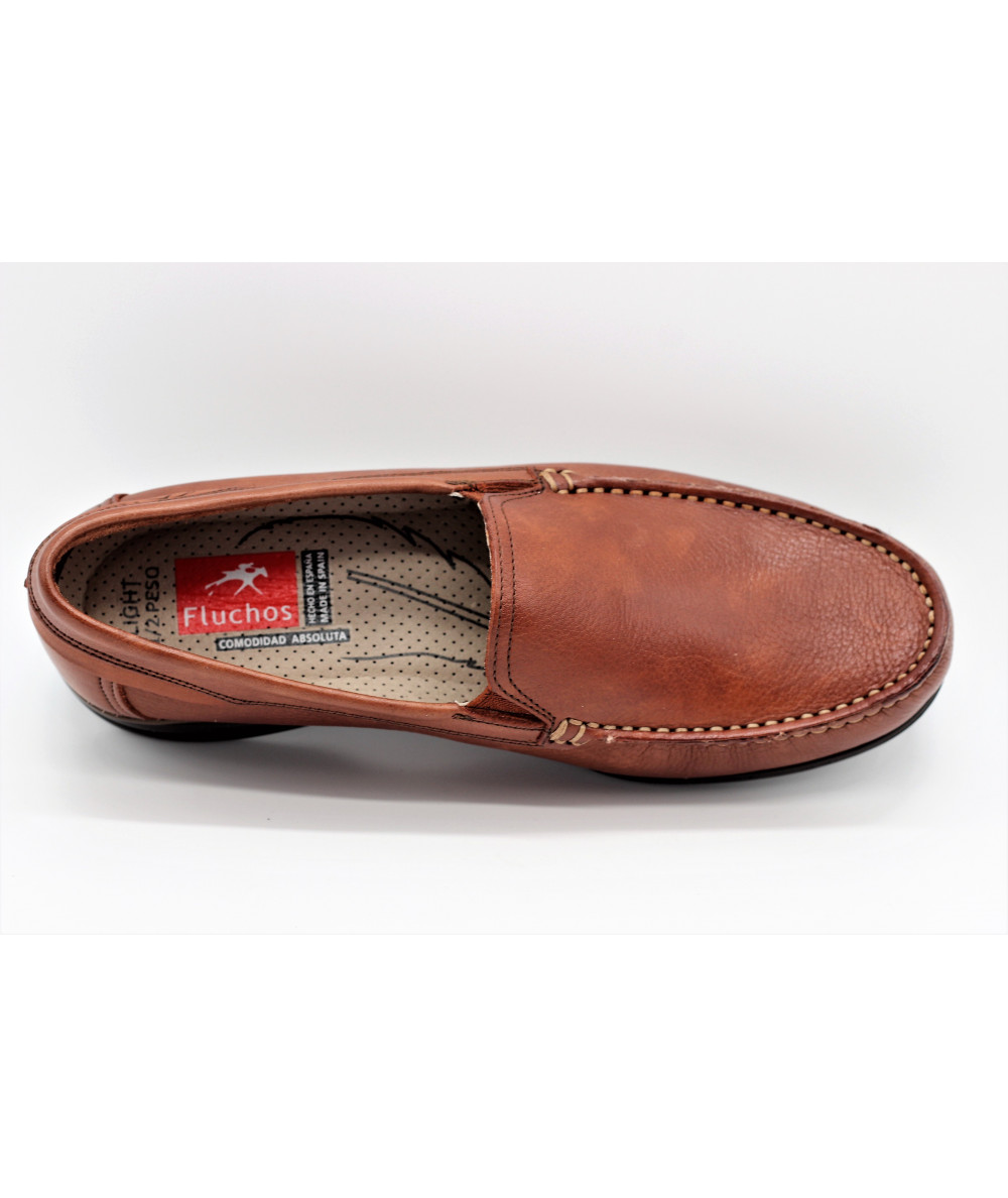 Chaussures Fluchos 612 Cuir Natur Niza - Semelle Gomme Renforcée - Style Décontracté