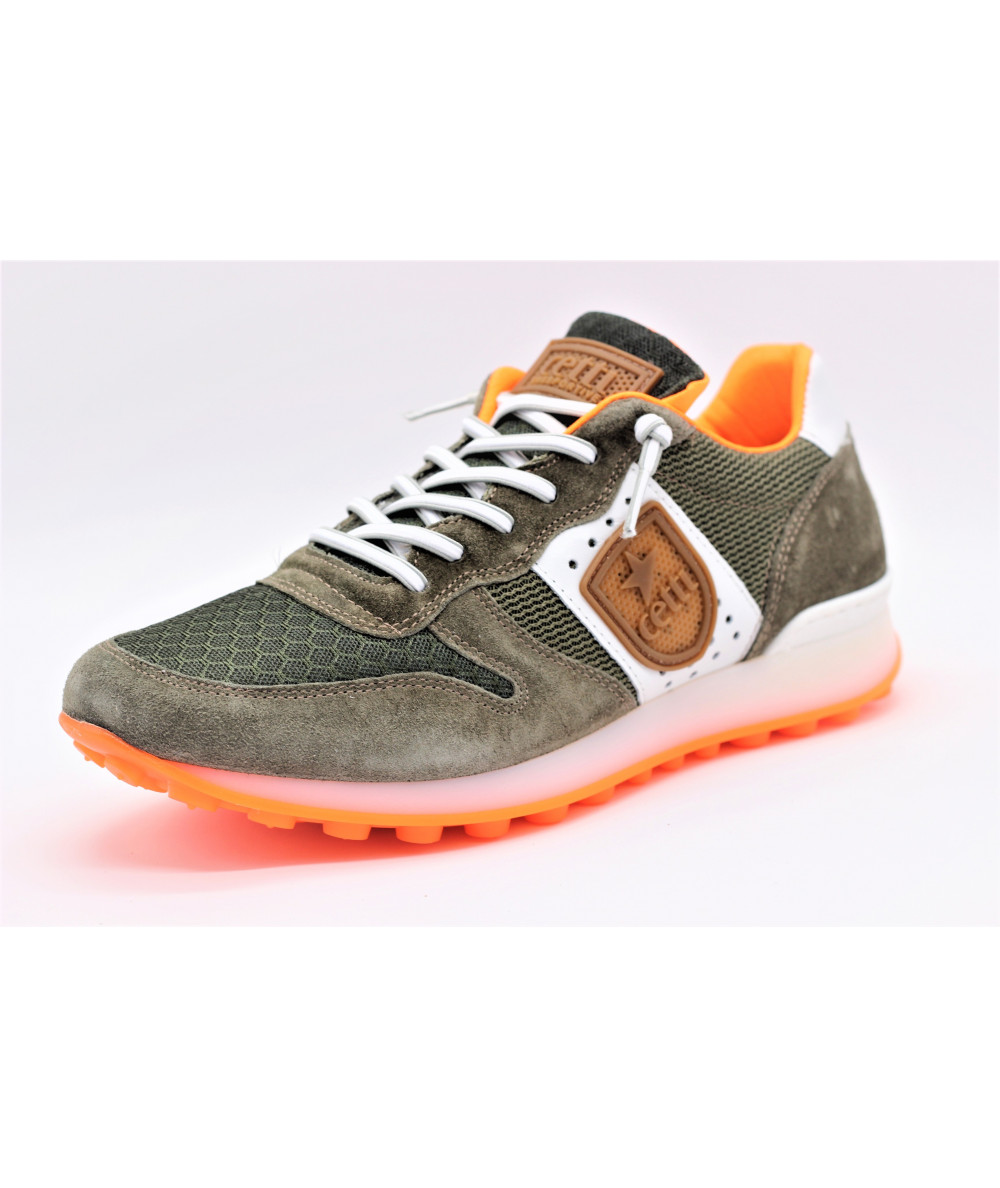 basket homme orange fluo