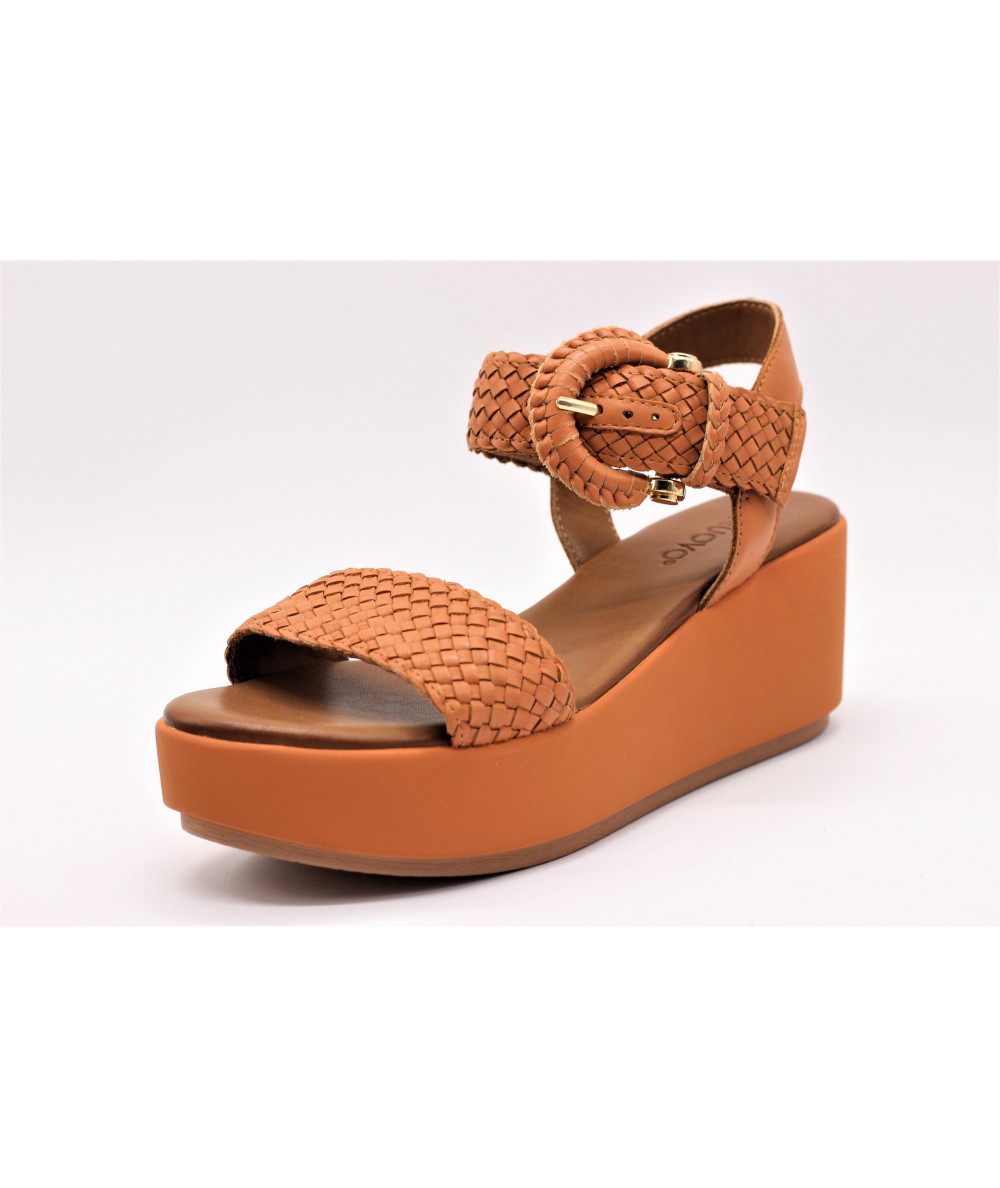 sandales cuir tresse