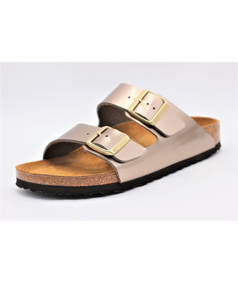 birkenstock metallic taupe arizona