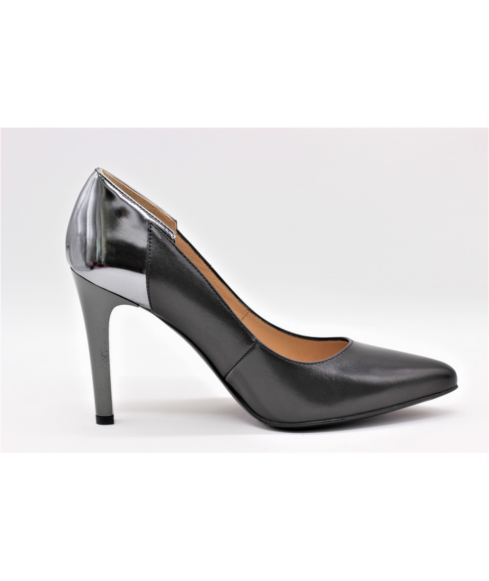 Escarpins Cuir Noir Art Pointure 41 - Talon Haut Conique, Occasion Mais Très élégants