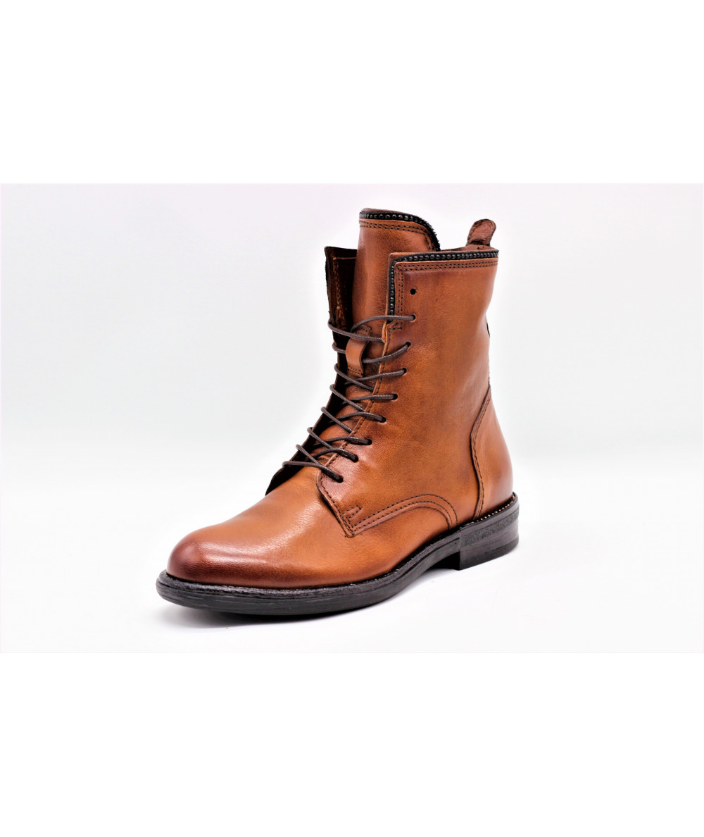 bottes cuir lacets femme