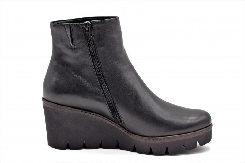 Bottines Chelsea Gabor Pour Femme - Tige Vernis, Talon 5.5 Cm, Semelle TR, Largeur Confort G