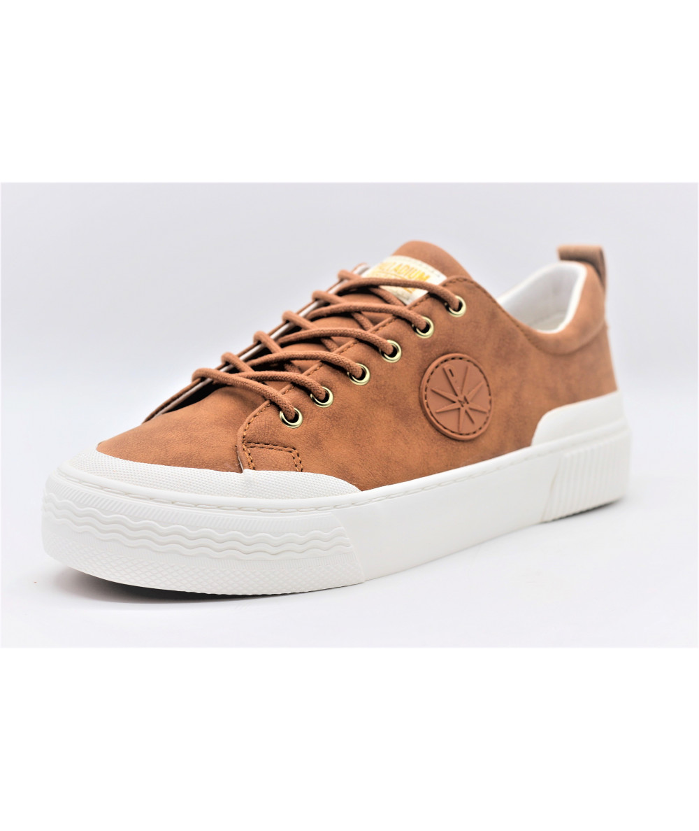 Basket Femme Cuir Marron Off 68