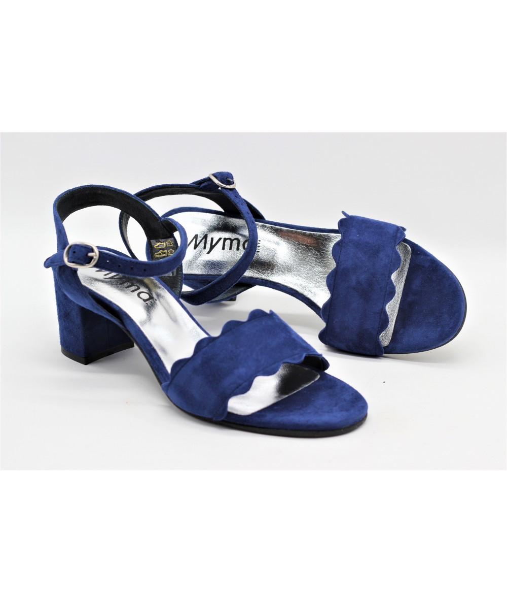 Ballerines MYMA En Cuir Noir - Talon Petit, Taille 37 (vrai 37) - Occasion