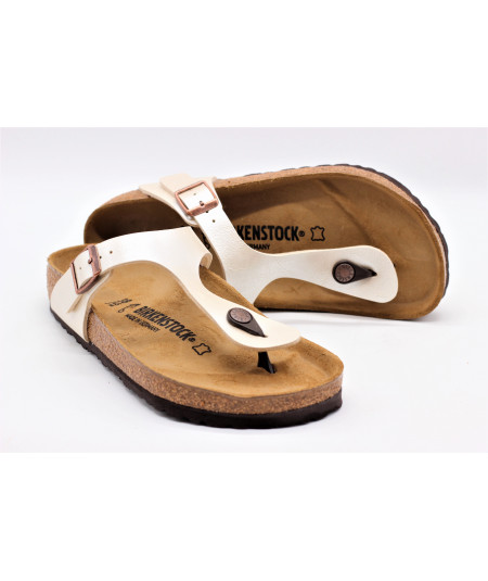 BIRKENSTOCK GIZEH BIRKO GRACEFUL PEARL WHITE