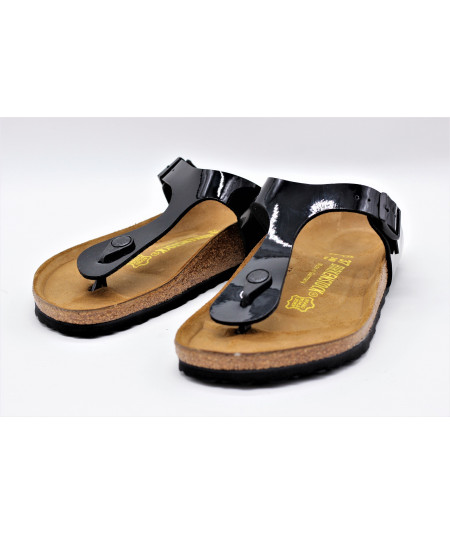 BIRKENSTOCK GIZEH VERNIS NOIR