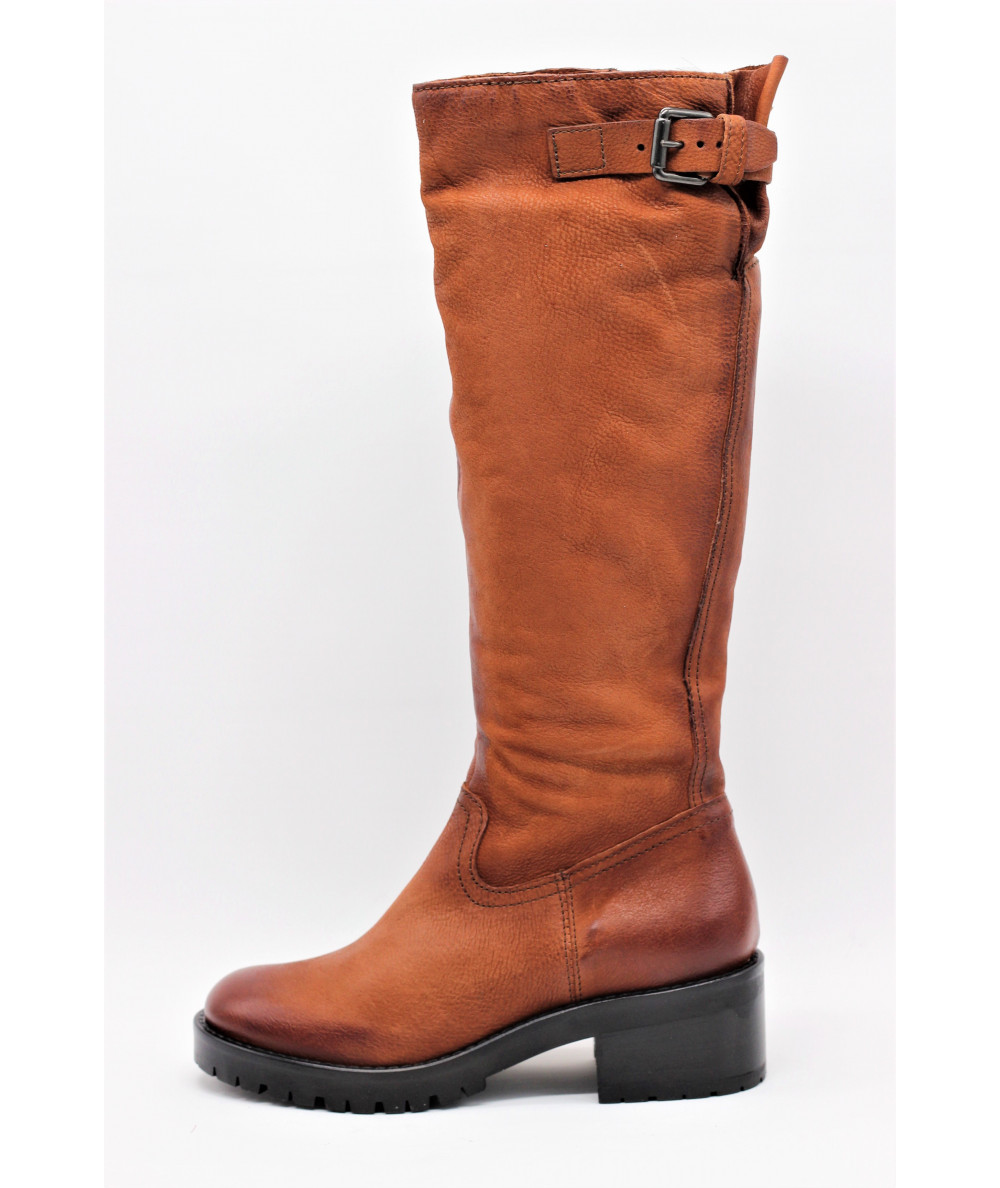 Botte Cuir Camel Pour Femme