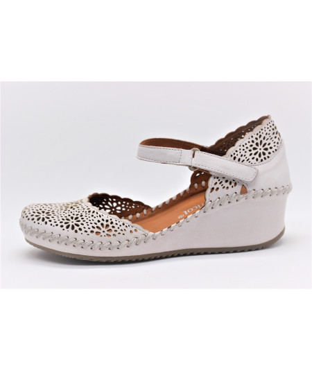 Ballerines Femme Meracq V2339A Coco & Abricot - Lacets élastiques, Poids Plume - 4 Coloris (Jean, Blanc, Rouge, Vert)