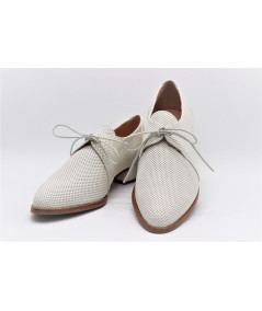 Chaussures à lacets Wonders blanc femme - C6020 - 75404