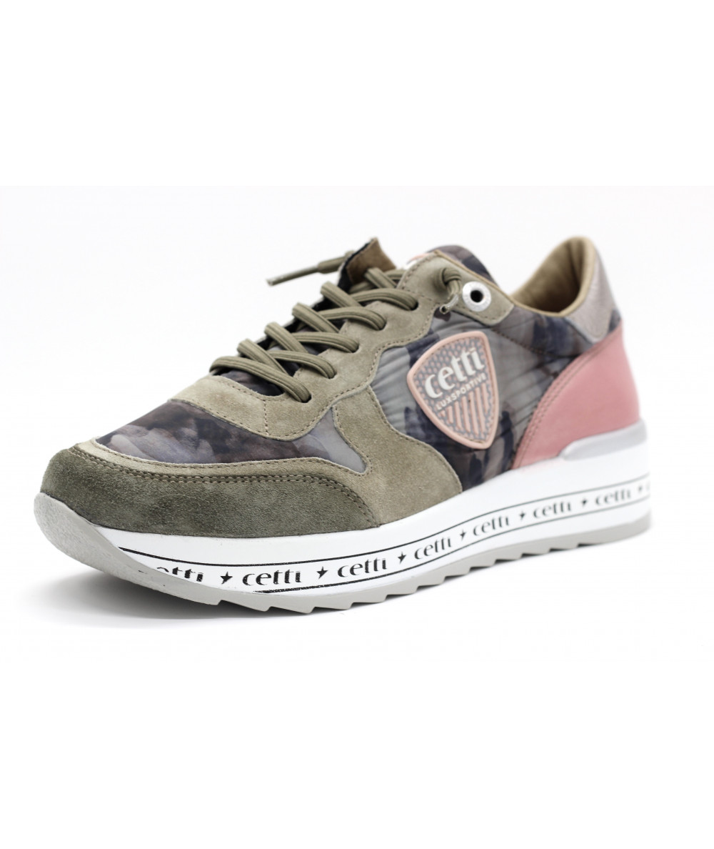 Cetti C1251 Baskets Mode Pour Femme Kaki L Empreinte Chaussures