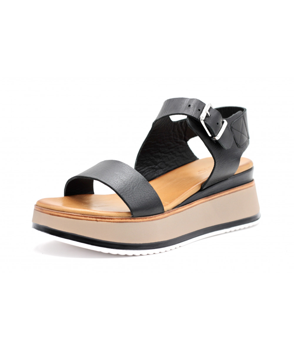 chaussure compensé doré