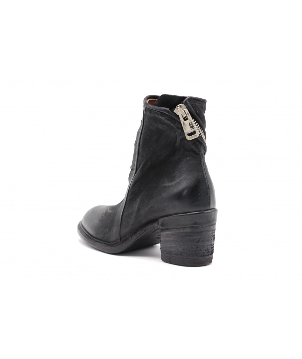 Bottine En Cuir Femme A.S.98 - Cuir Végétal, Fabriqué En Italie, Doublure Cuir, Unique