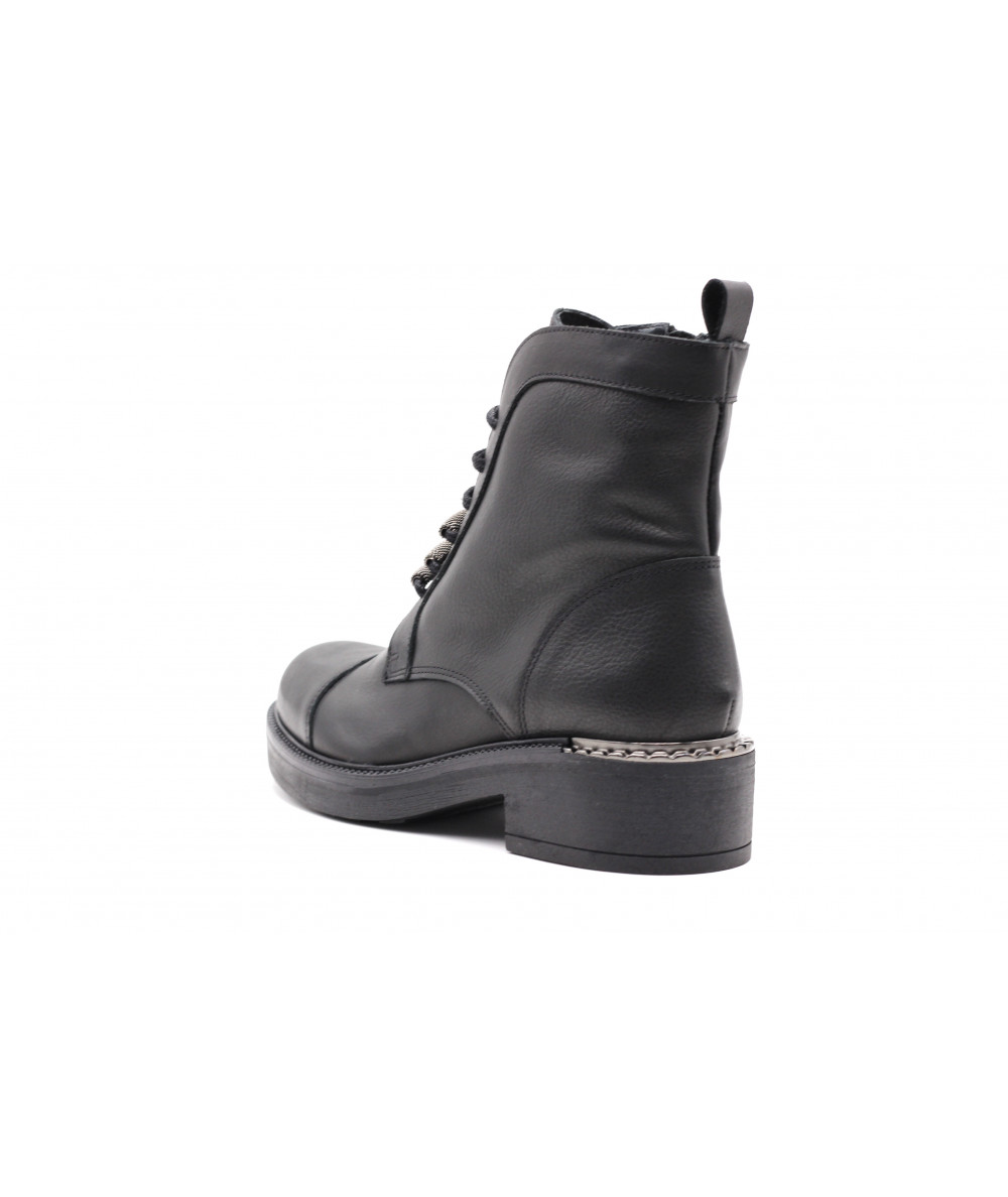 bottines motardes lacets