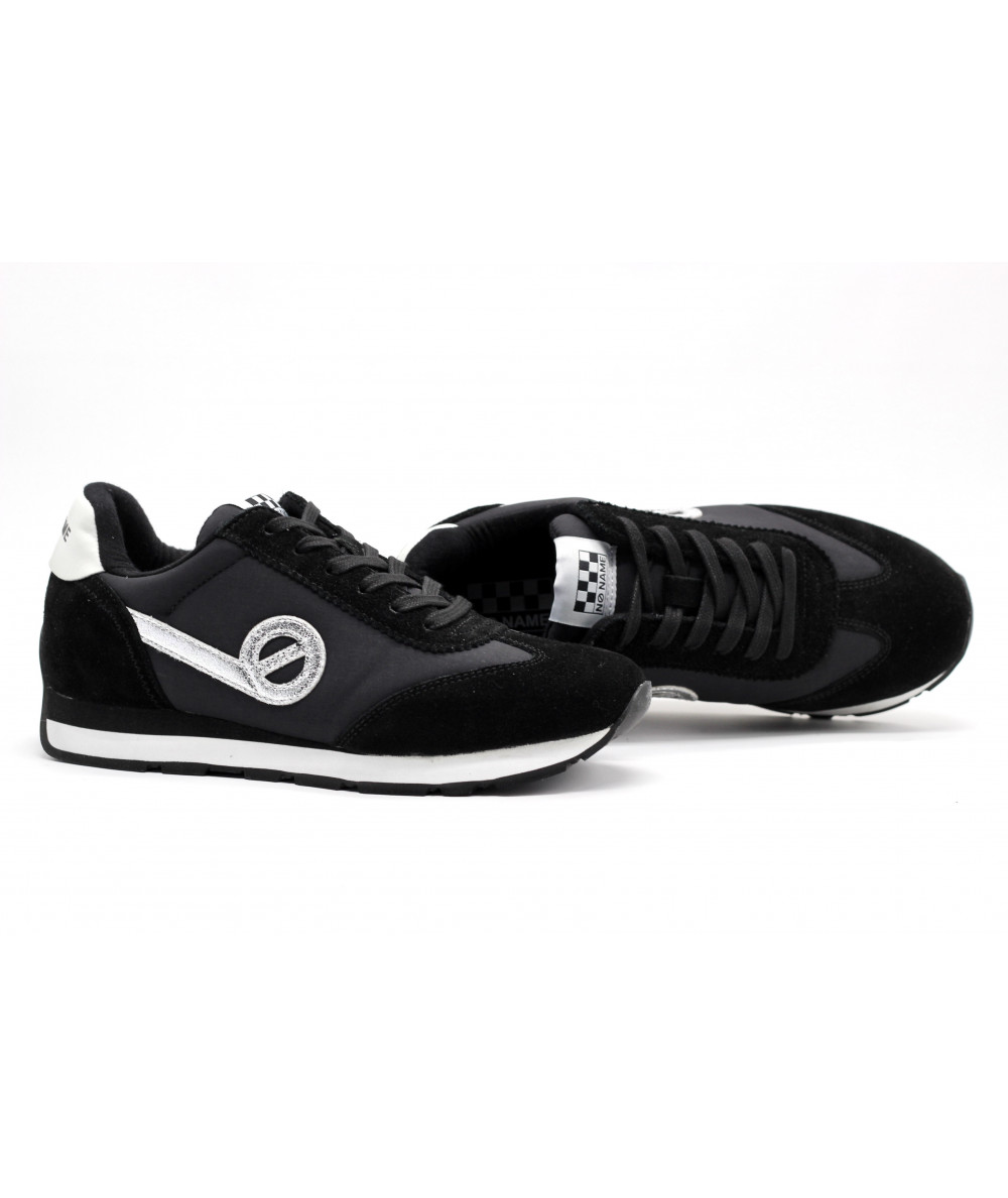 NO NAME CITY RUN JOGGER Baskets Cuir Nubuck Noir L
