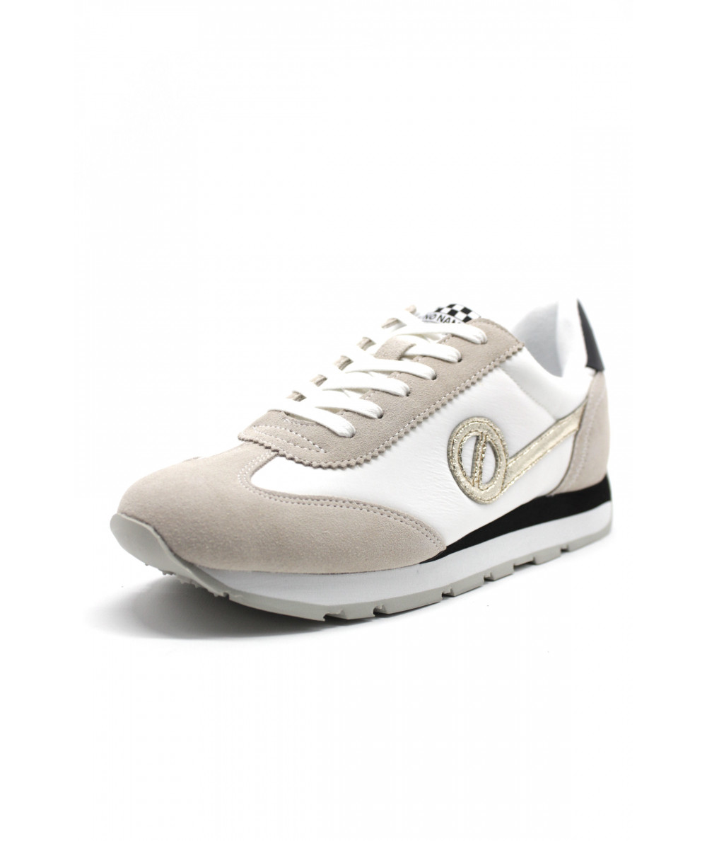 NO NAME CITY RUN JOGGER Baskets Femme Cuir Blanc Beige