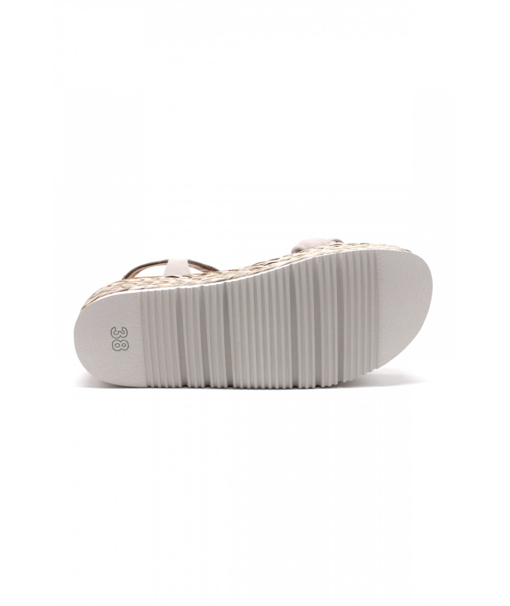 Sandales Compensées Unisa Bleu Poudre - Pointure 39/6, Cuir Confort