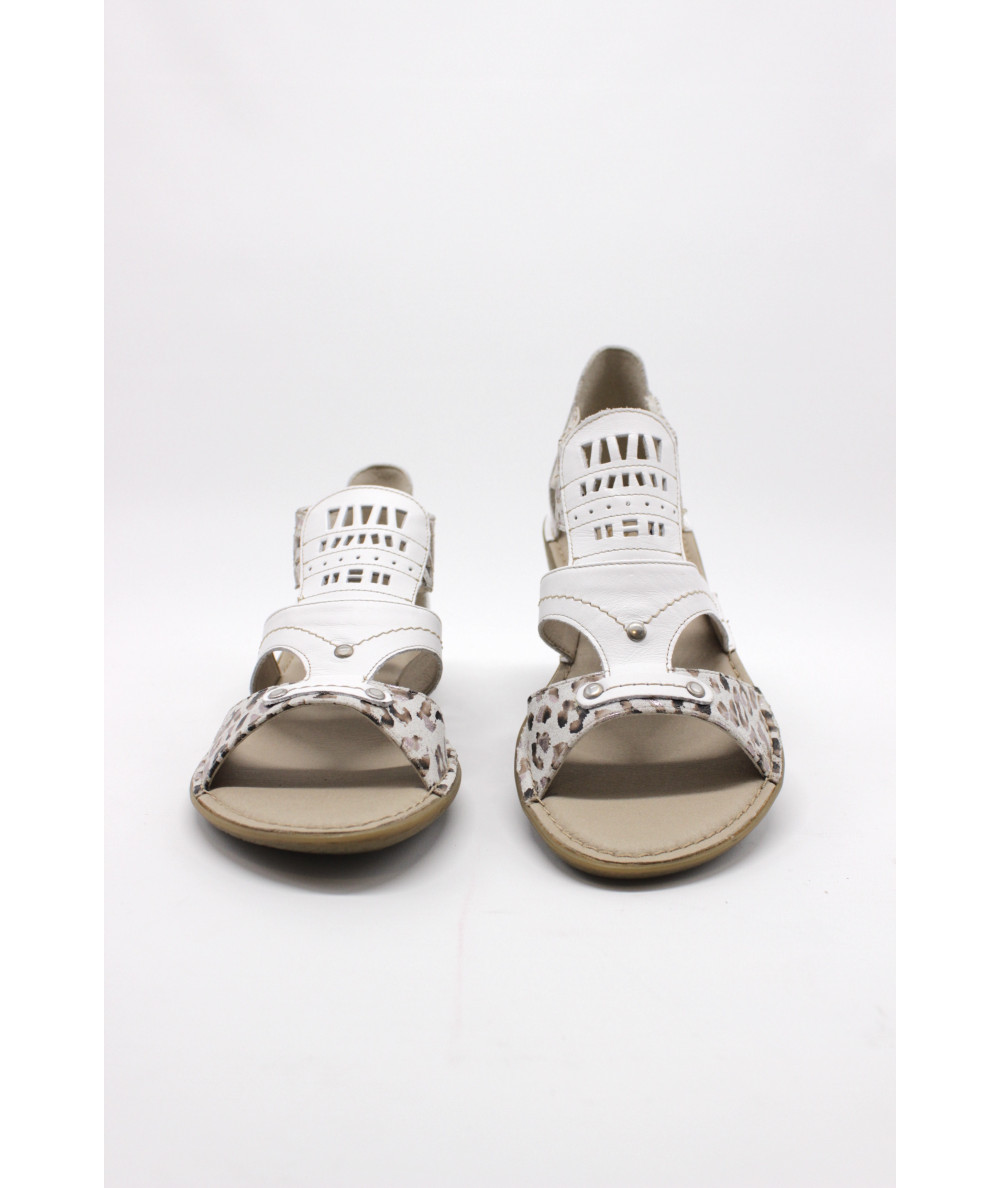 Sandales Cuir blanc ♥ DORKING ♥ Pointure 37 chaussures taille femme