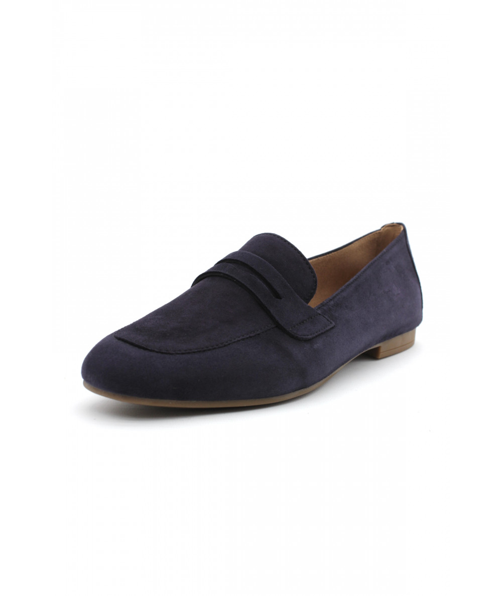 Chaussures Basses Femme Gabor – Mocassin En Cuir Souple, Talon Bloc 6.5 Cm, Semelle Caoutchouc, Confort Optimal