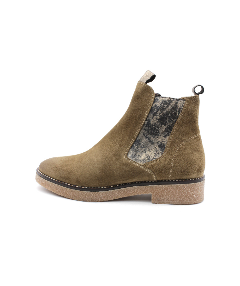 Bottines En Cuir Kaki Zara Pointure 37 – Occasion, Style Pointu Vintage