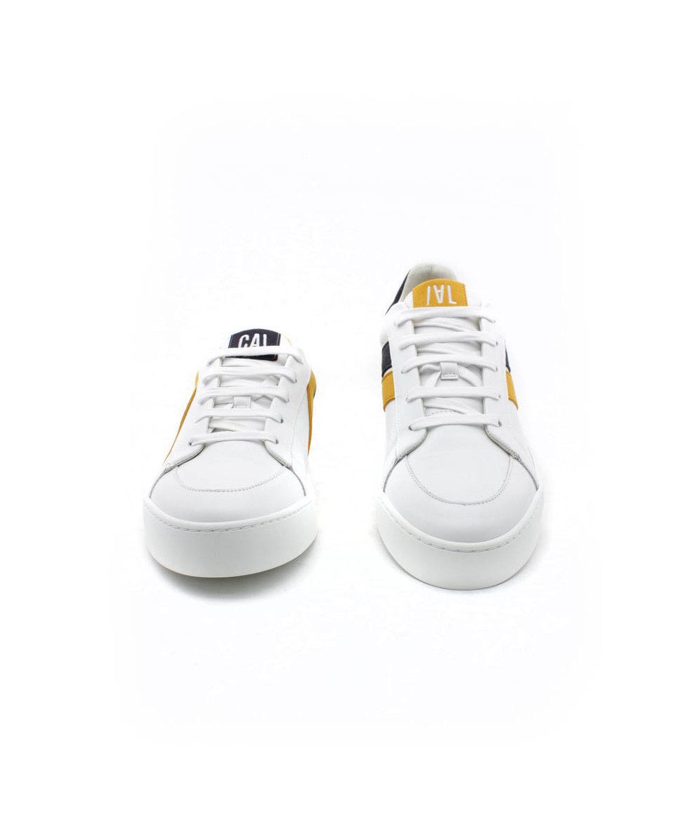 CAVAL HIGH SLASH SUNNY NIGHT Baskets Cuir Blanc Jaune | L'Empreinte