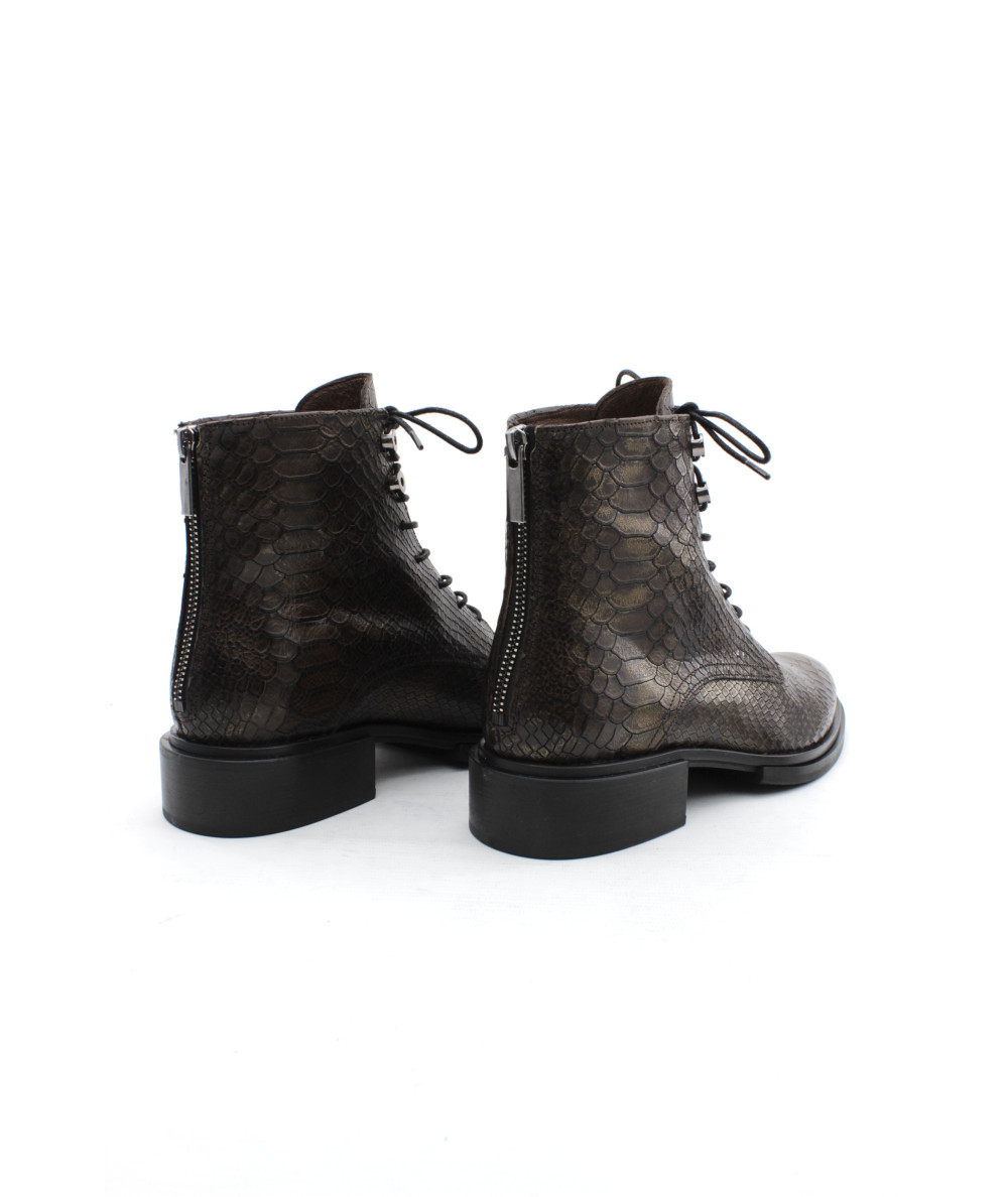 Bottines Cuir MURATTI - Pointure 37,5 - Gris Foncé - Talon 2-7 Cm - Occasion Bon État