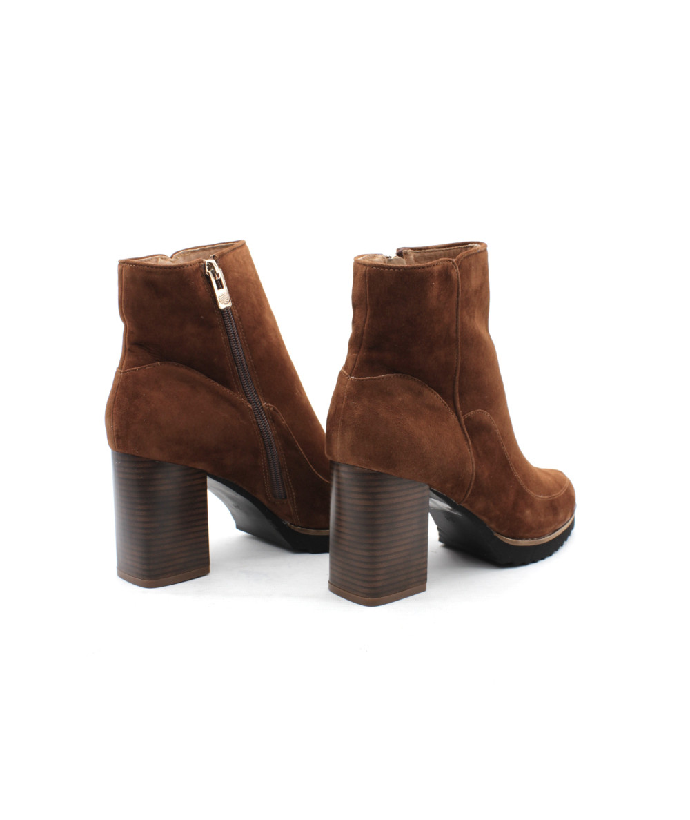 Bottes à Talons Karston En Daim Marron Taupe - Taille 40, Très Bon état Occasion