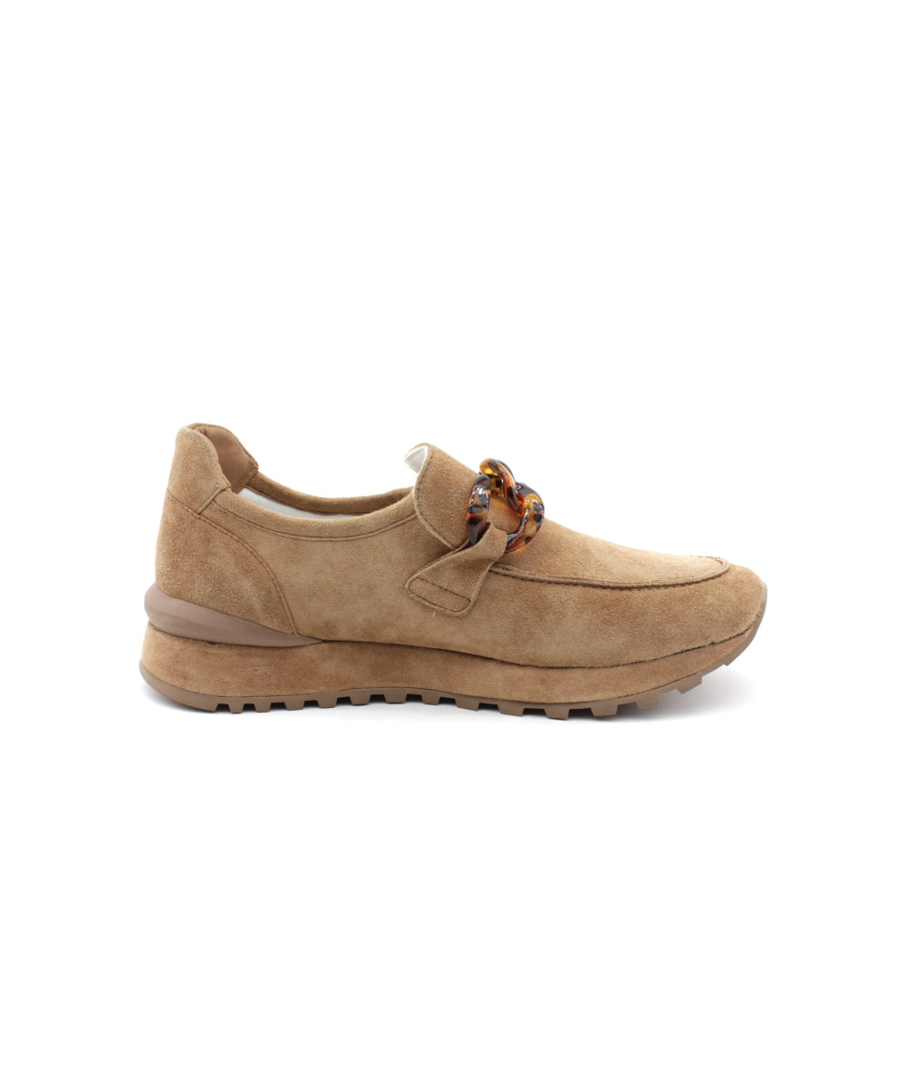 Mocassins Femme Cosmopolitan Bleu Marine Taille 38 - Cuir Et Tissu, Occasion Très Bon état, Style Plat