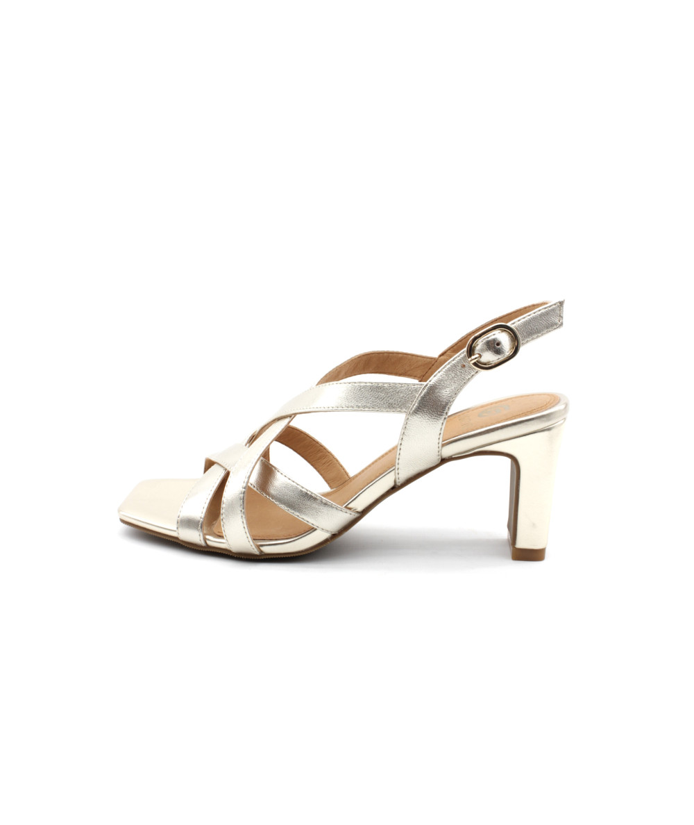 Sandales à Talon Femme FUGITIVE - Cuir Orange, Pointure 40, Neuf Avec Boîte