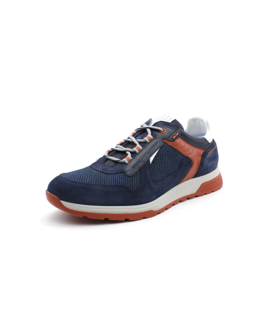 Baskets Homme Fluchos Elder F2178 - Couleur Océan, Cuir, Semelle Crantée - Confort Et Style Urbain