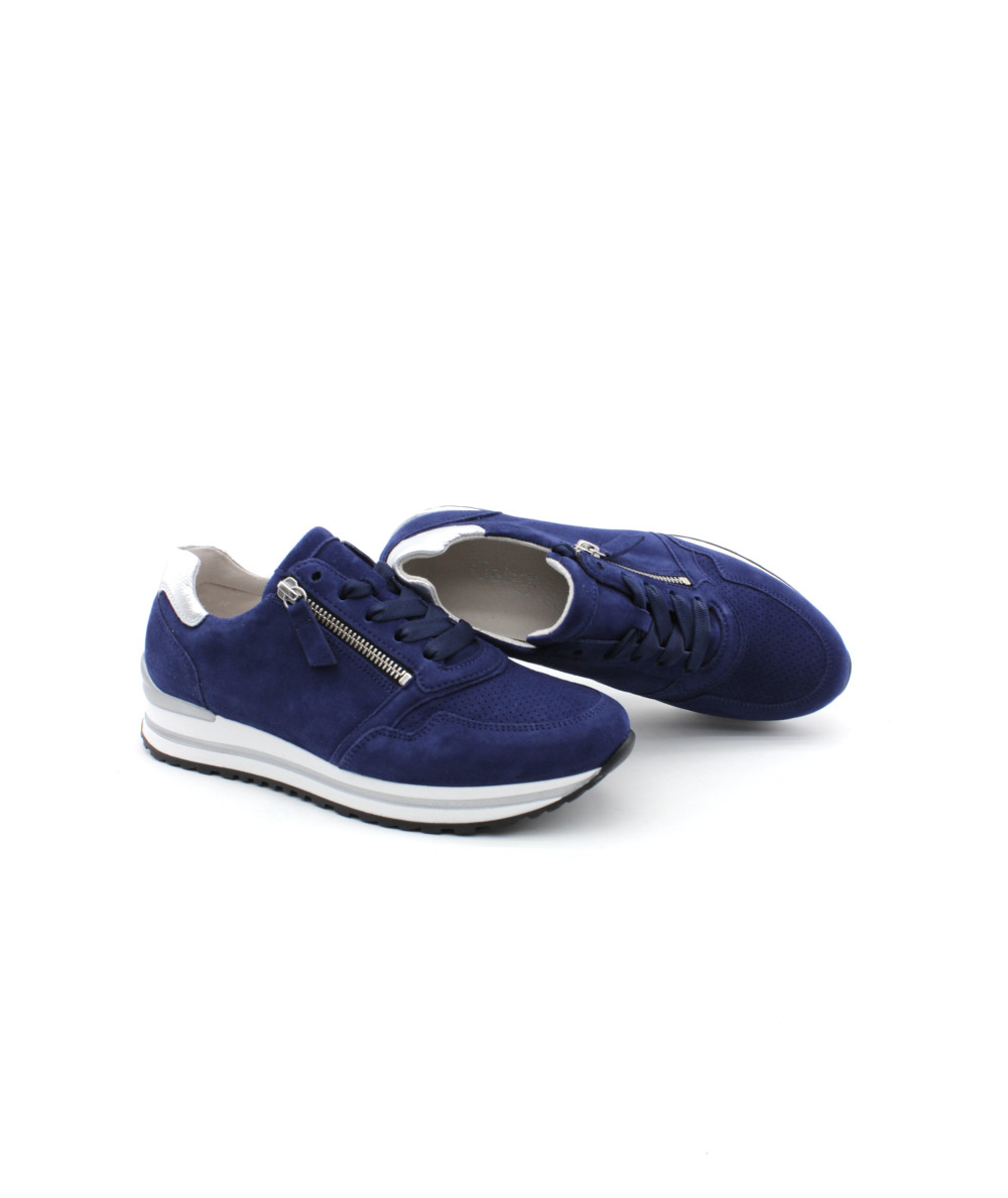 Baskets Basses Gabor 73.200.27 Femme - Cuir Verni - Semelle TR - Fermeture Éclair - Talon 4,5 Cm