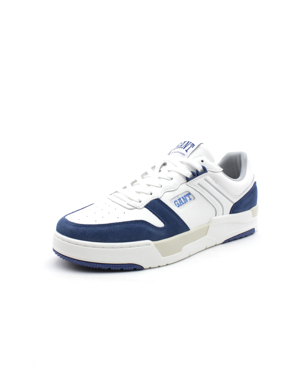 GANT BROOKPAL G278 Baskets Cuir Blanc et Bleu | L'Empreinte Chaussures
