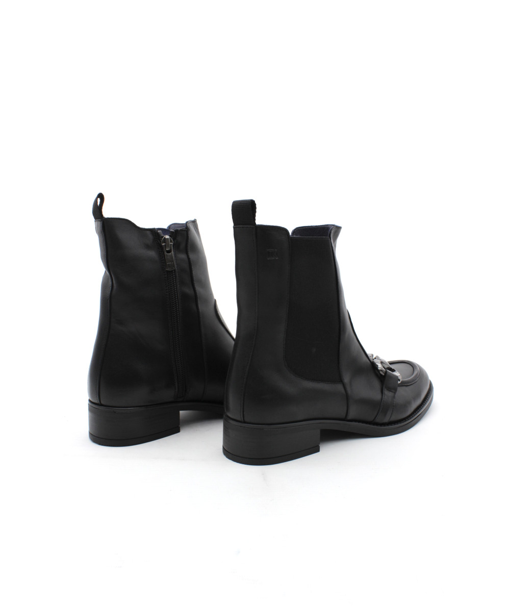 Bottines TOSCANIA En Cuir Noir - Taille 36 - Femme - Très Bon état