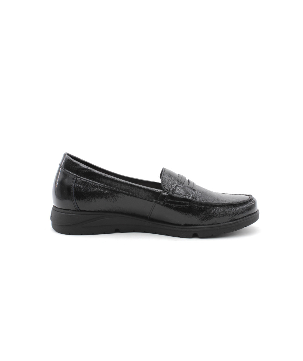 Chaussures Professionnelles Fluchos Noires En Cuir – Mocassin à Semelle Antidérapante