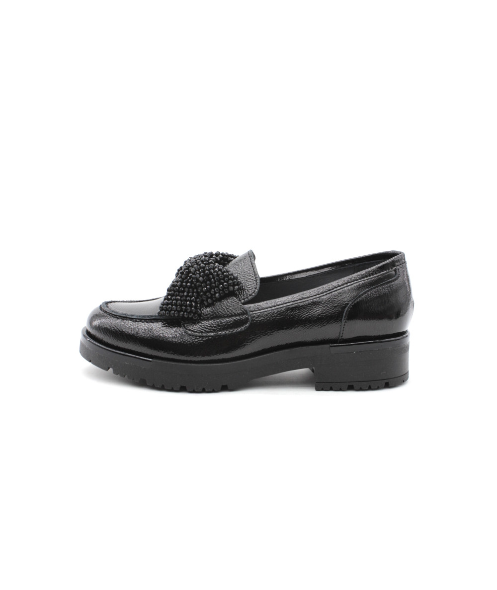 Mocassins Femme Vernis Classiques Avec Nœud Et Franges - Style Vintage Élégant