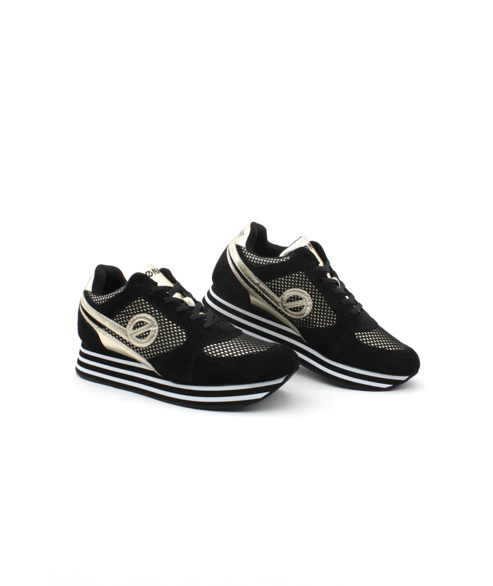 Baskets MCM Homme En Cuir Imprimé Visetos Noir - Taille 11 US / 44 EU, Occasion
