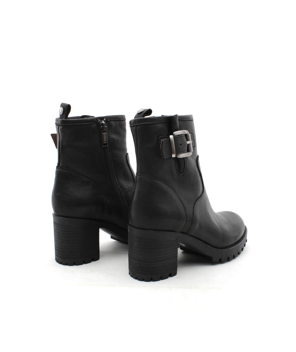 Bottines Minka Design En Cuir Noir - Taille 39, Doublure Cuir, élastiquées, Très Bon état