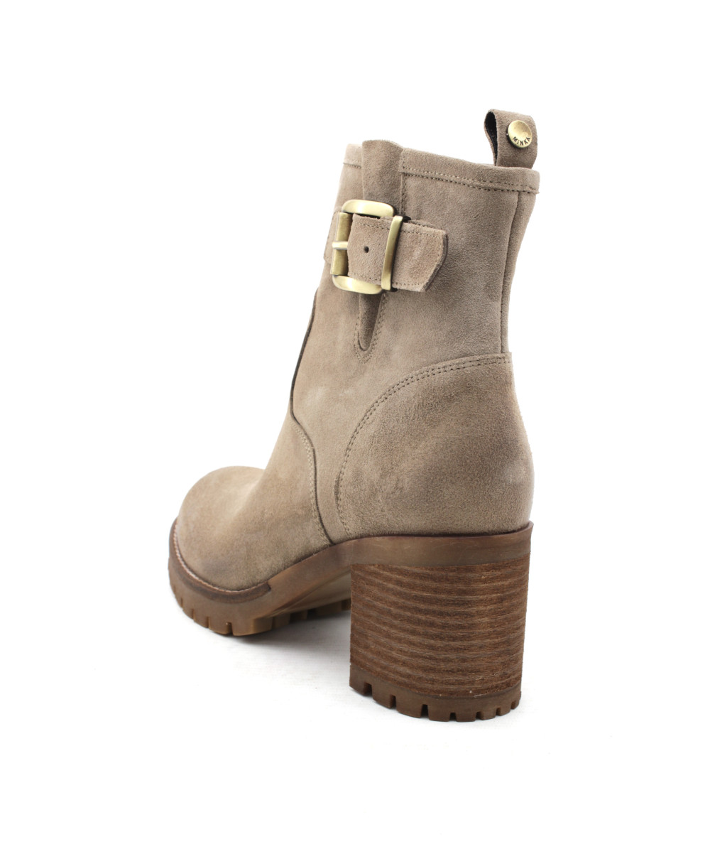 Bottines Minka Design En Croûte De Cuir Bleu Iris - Taille 36 EU - Occasion Très Bon état
