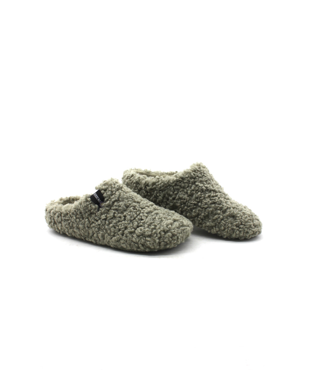 VERBENAS Chaussons York Curly Negro - Chaussons Confortables Et Chauds Pour L'Hiver