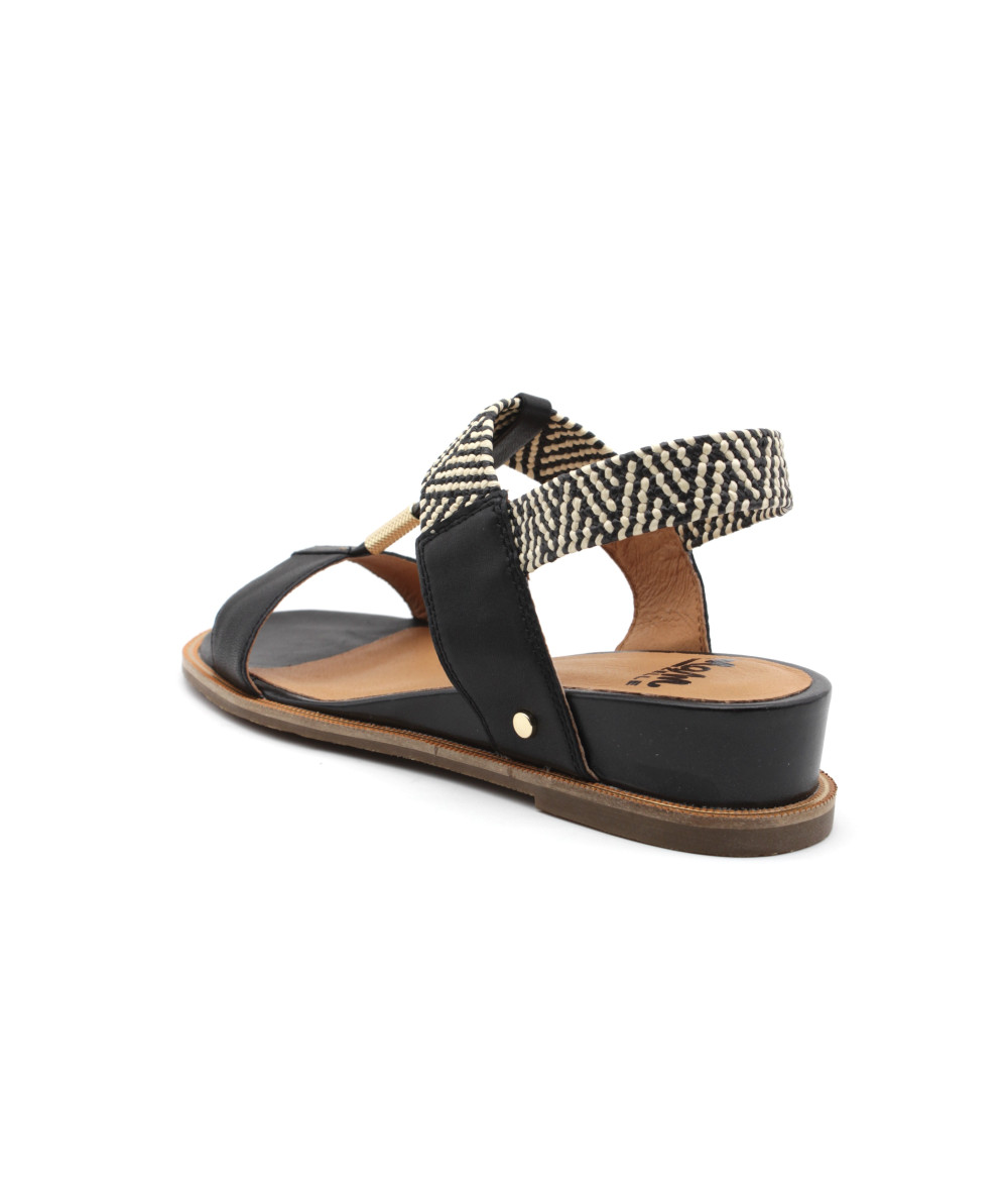 Sandales MamZell Talon Compensé Noir - Taille 36, Cuir Velours, Occasion