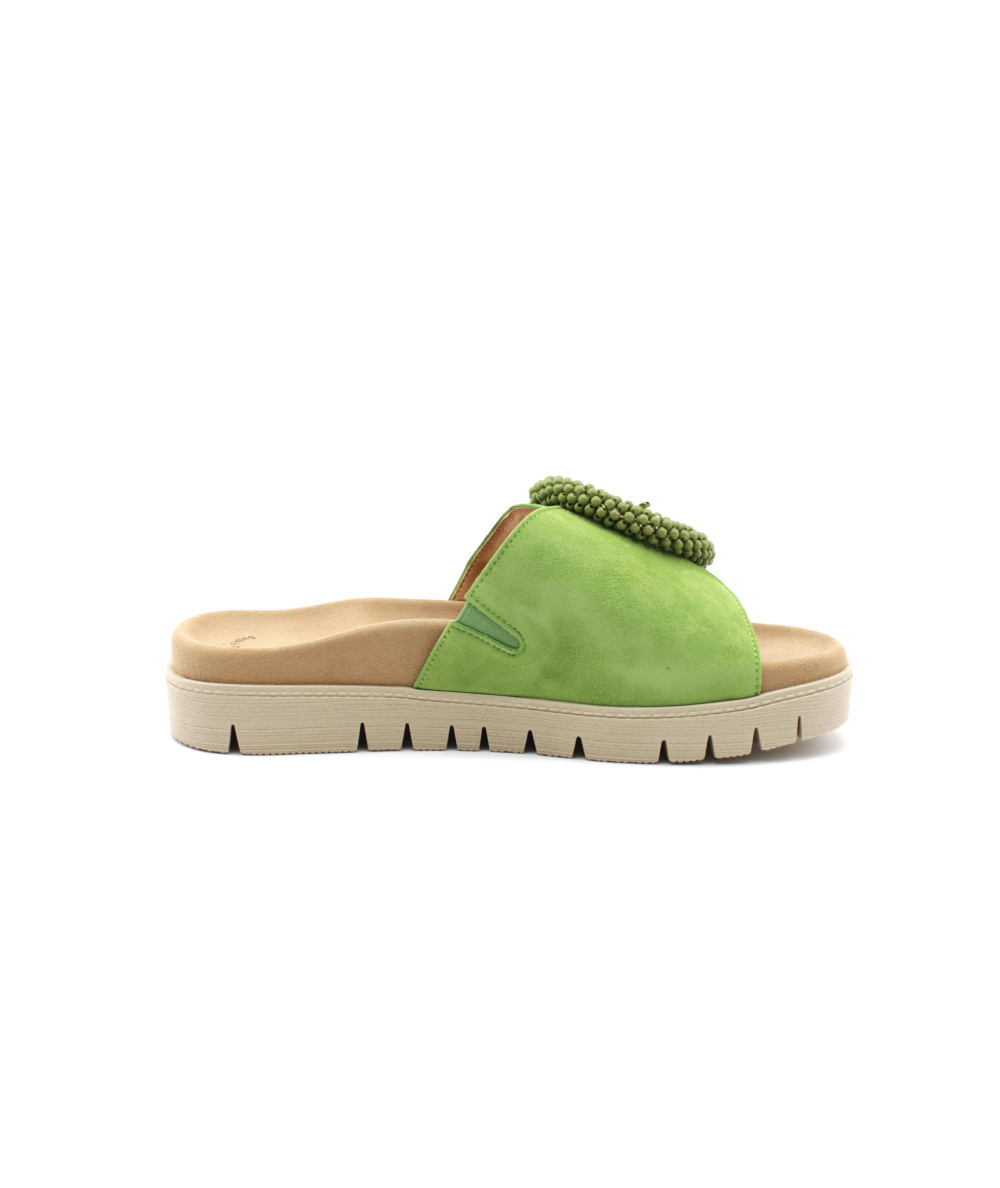 Gabor Mules pour femme, à enfiler, Best Fitting, Roseau vert., 36 EU