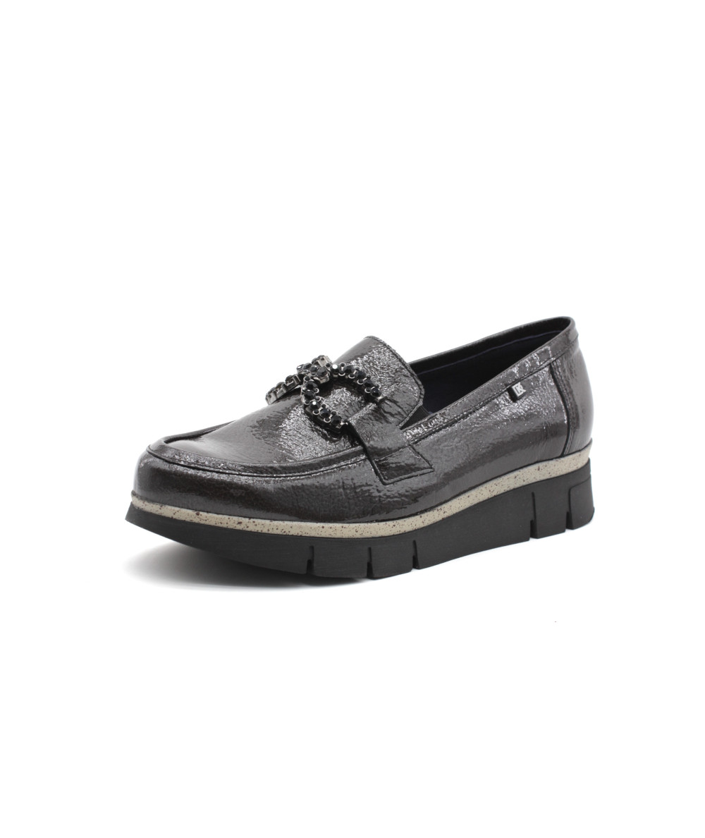 Mocassins Femmes Fluchos Draz D9243 - Cuir Blanc, Semelle TR, Talon 5cm - Confort Et Style Quotidien