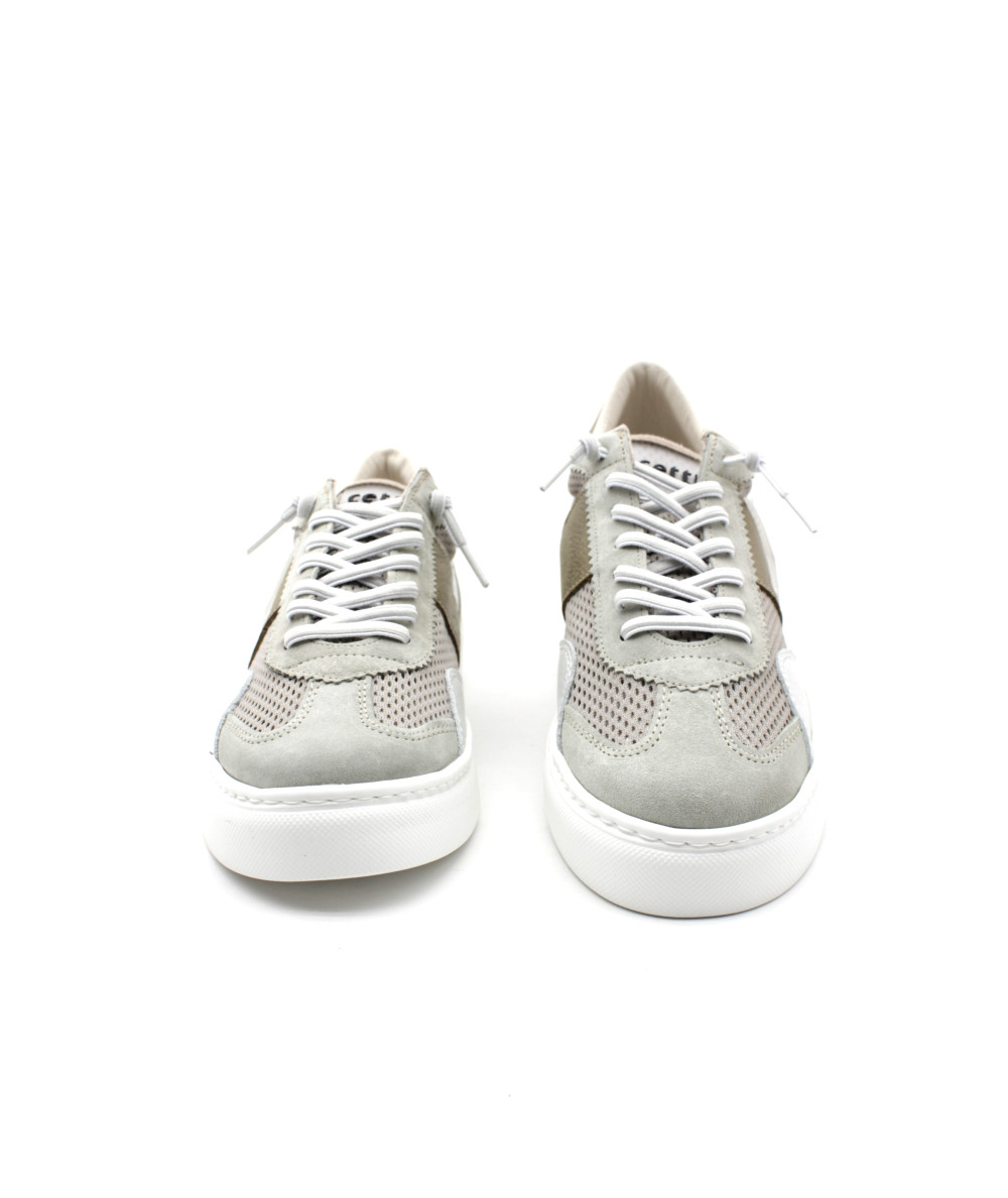 CETTI C1385 ANTE REJILLA Baskets Cuir et Mesh Kaki | L'Empreinte Chaussures